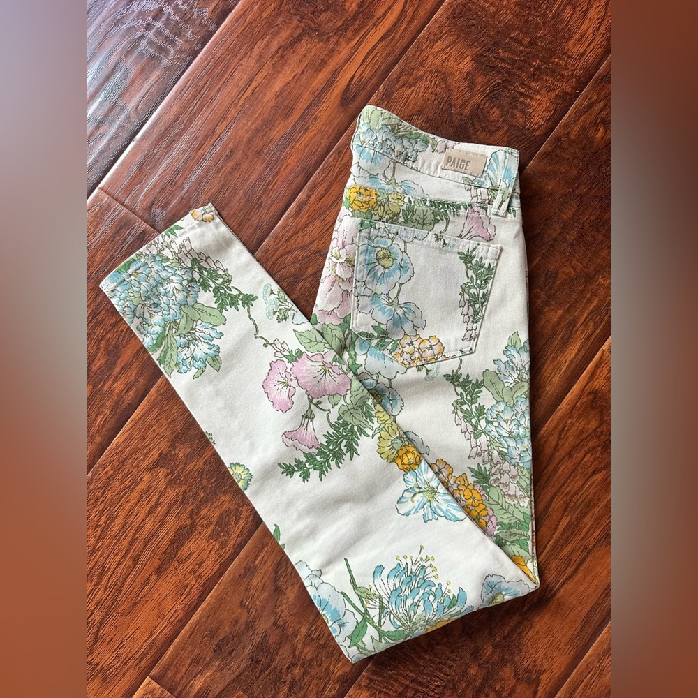 PAIGE Women's Skinny Jeans - Floral Print